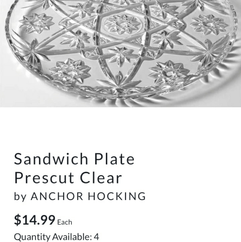 11 inch Vintage Anchor Hocking sandwich platter